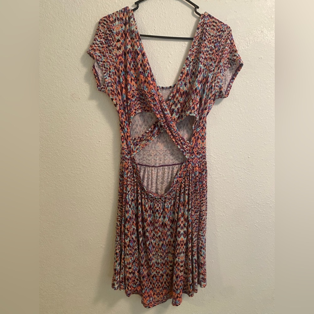 Criss cross open back dress